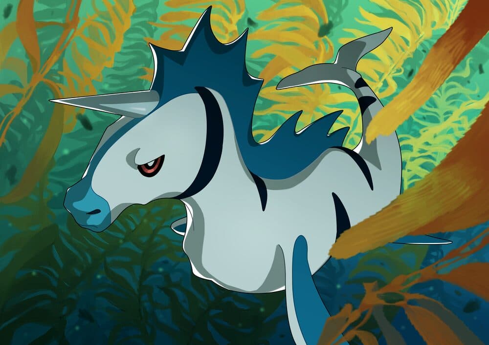 Illustration of Carcharus, a water creo